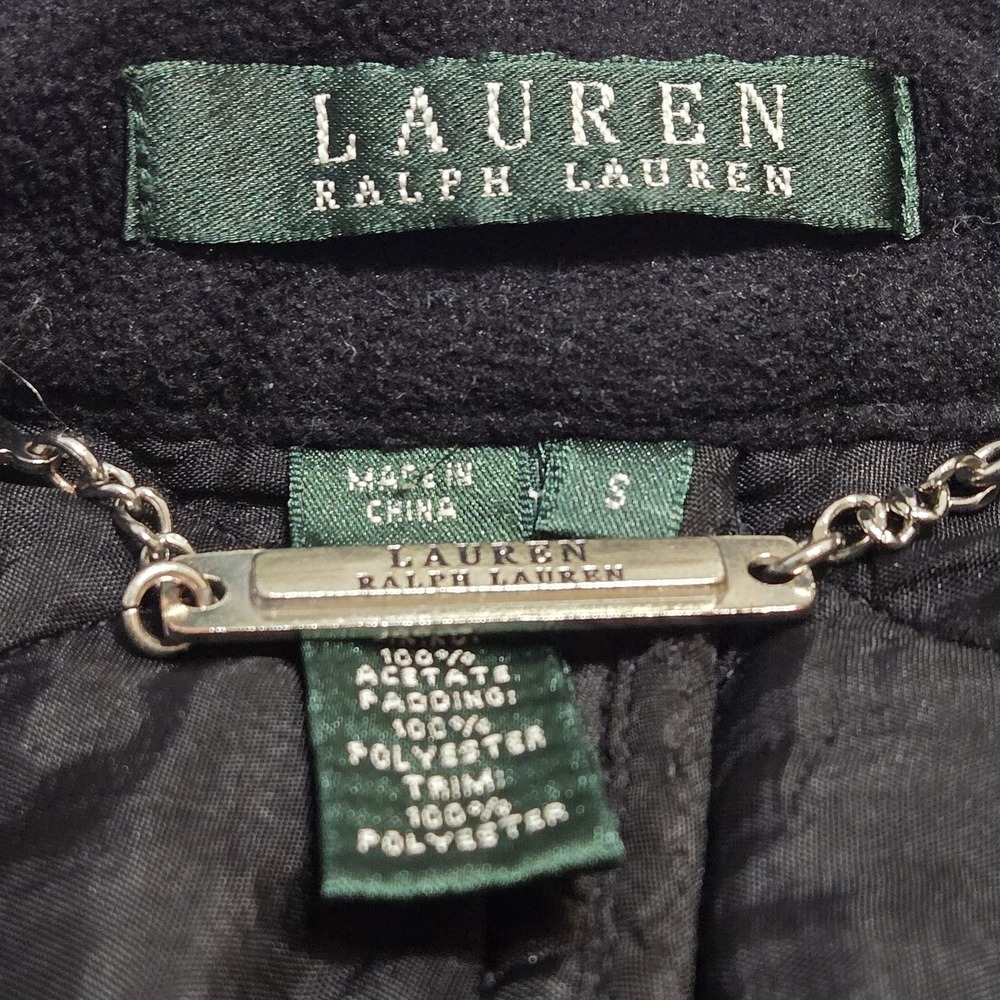 Lauren Ralph Lauren Women's Black Quilted Light Padded Full Zip Jacket Sz Small - Picture 8 of 9